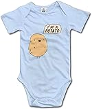 FOEVERLTF Infant Baby Girls Boys I'm A Potato Short Sleeve Romper Unisex Onesie Bodysuit Blue
