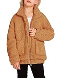 Arshiner Girls Winter Jacket Outdoor Recreation Fleece Jackets & Coats Brown 8 year
