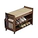 Scarpiera per Scarpe Scarpiera in bambù per scarpiera per Ingresso/corridoio con Cuscino di Seduta Rimovibile Noce Marrone - 78,5 (L) x 29,5 (L) x 49,5 (H) cm