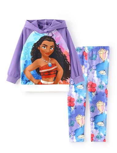 Image of Disney Princess Toddler Girls Clothes Long Sleeve Hoodies and Leggings Clothing Sets Fall Casual Pullover Tracksuit