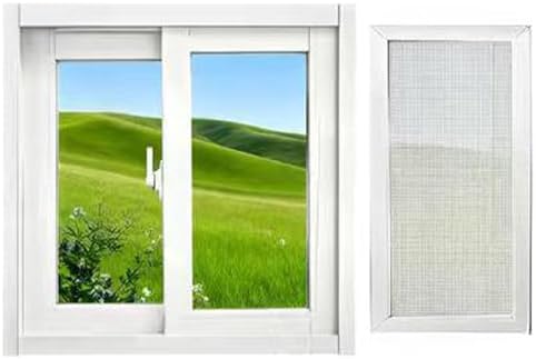 Premium White Basement Window Replacement, Removable Sliding Aluminum, Fits 25-40 Inches, Ideal for 26x25in / 66x64cm, Energy Efficient & Durable Design