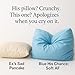 Claire De Lune Cloud Co. Breakup Gift for Her – Soft Blue Bamboo Pillow That Hugs Back | Emotional Support Pillow for Anxiety, Crying, Dorm Gifting & Self-Care (Blue His Chance)