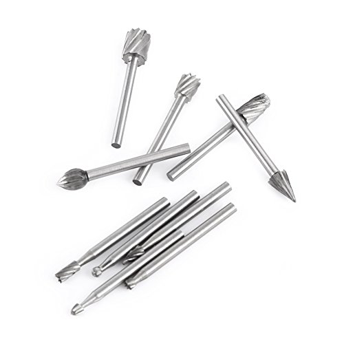Set de 10 fresas rotativas de acero rápido para herramientas eléctricas miniatura 6