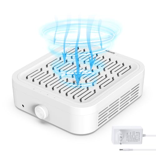 Adonafy Extractor de Polvo para Uñas Profesional: 120W Potente Aspirador de Uñas para Principiantes - Bajo Nivel de Ruido Silencio Aspirador de Polvo de Manicura para Casa Salon(Blanco)
