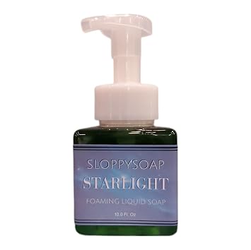 Starlight Foaming Liquid Soap by SloppySoap made with true Coconut Oil, Castor Oil and Cocoa Butter
