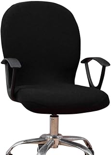 Fundas de Asiento para Silla,Elásticas Fundas Negras Funda Silla Funda Suave para Silla de Oficina Fundas Protectoras Universales Lavables Fundas Protectoras para Silla Giratoria