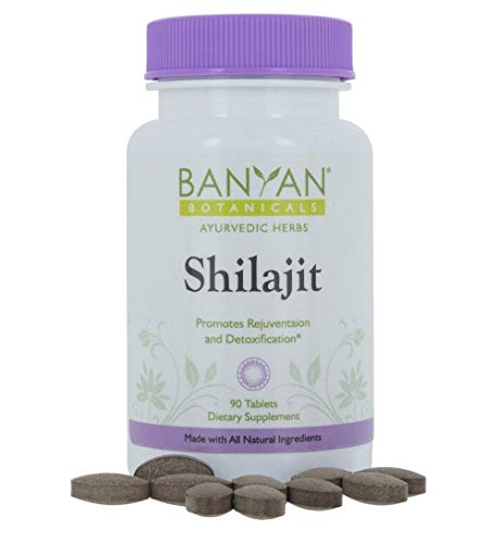 Banyan Botanicals Shilajit - Genuine Black Resin Mineral Pitch - 90 Tablets - Sustainably Sourced - Promotes Vibrant Energy & Vitality*