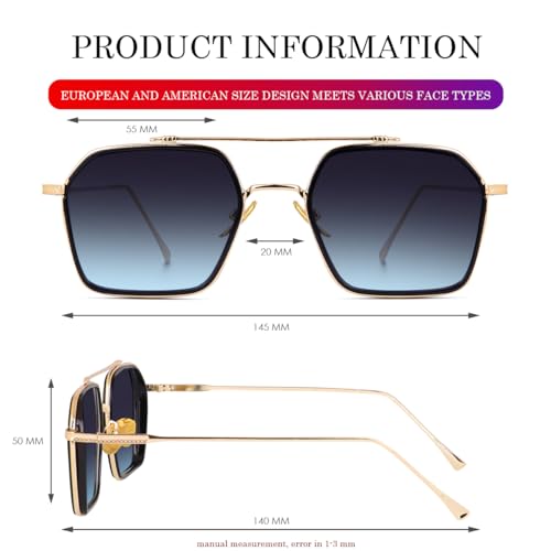 Image of CREEK Unisex Full Rim Hexagonal Branded and Stylish Sunglasses | 100% UV Protected | Men & Women | Medium | CH S1145-Pack of 1