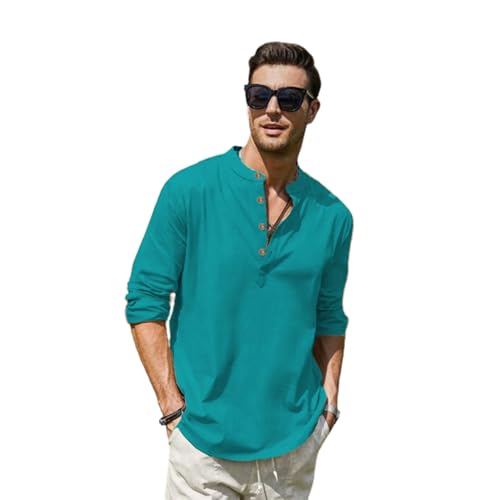 Image of Vida Loca Men Full Sleeve Solid Cotton Blend Straight Slim Fit Kurta Shirt for Men's.