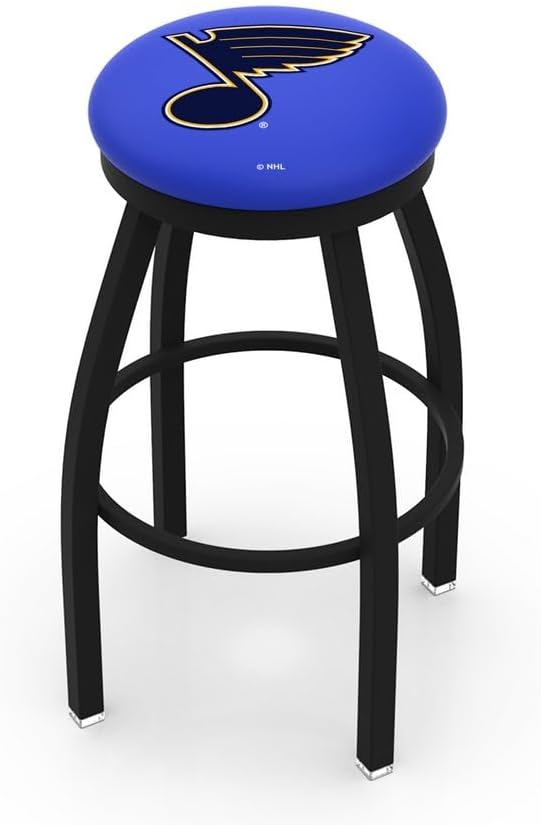 HBS L8B2B St Louis Blues 25" Swivel Counter Stool with Black Wrinkle Finish