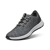 Allbirds Men’s Wool Runner NZ Waterproof, Comfortable Everyday Weatherproof Sneakers - Dark Grey (Light Grey Sole) - 11.5 Medium