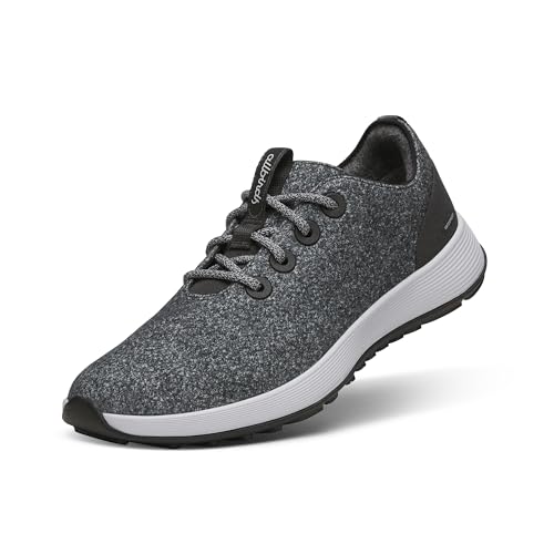 Allbirds Men’s Wool Runner NZ Waterproof, Comfortable Everyday Weatherproof Sneakers - Dark Grey (Light Grey Sole) - 8 Medium