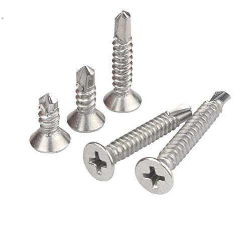 Acciaio inossidabile 410 viti autofilettanti a testa svasata con impronta a croce e viti a coda di rondine a piatta-M5.5 x 25