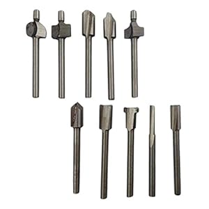 ULTECHNOVO 10 Stks Schacht High-Speed Stalen Frezen Hardmetalen Platte Neus Frees Cutter Roterend Gepolijst Gereedschap