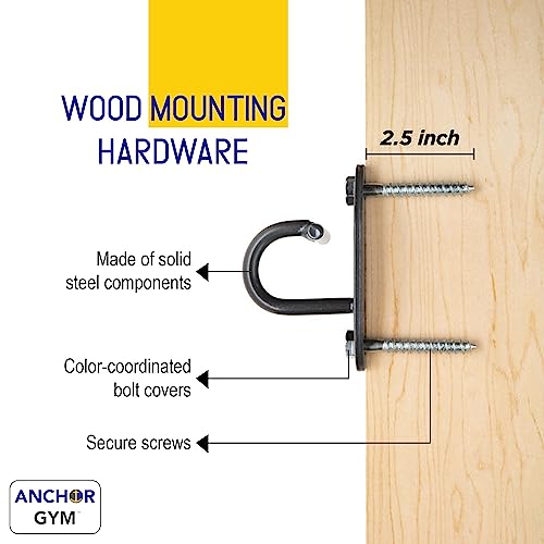 The Anchor Gym Anchor Gym-Mini H1 (Set Of 3) - Wall Mounted Modular Hooking Platform For Resistance Bands, Suspension Straps, Stretch Straps, And Large Loop Bands #TOP5