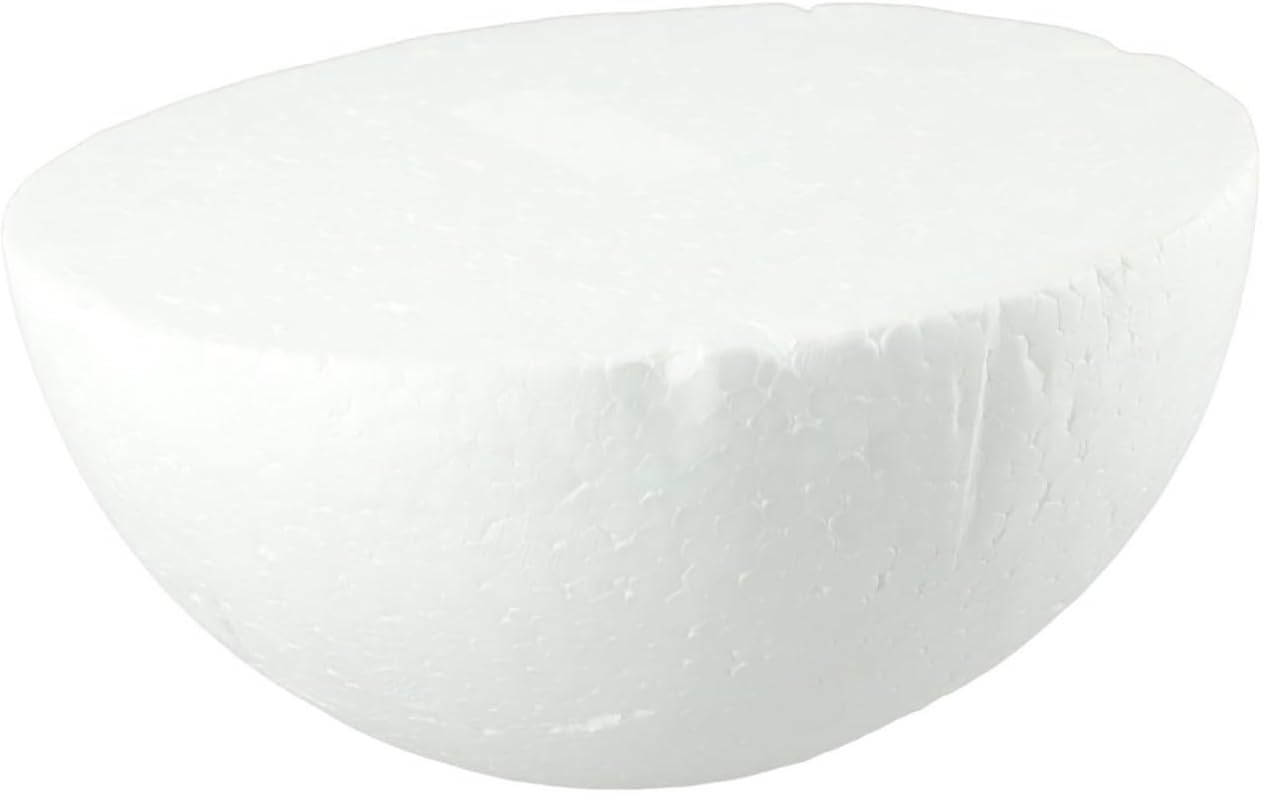Blank Semicircle Round Solid White Polystyrene Semi Foam Balls Wedding Decoration Solid Polystyrene Ball Shapes Foam for DIY Wedding 20cm