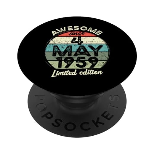 4 Mayo 1959 Cumpleaños 65 Cumpleaños 65 Años [year] Cumpleaños PopSockets PopGrip Intercambiable