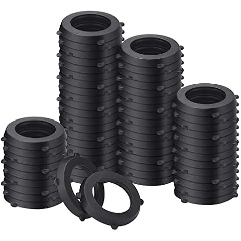 SmoTecQ Garden Hose Washers 3/4 inch, Durable Rubber Made, 60 Packs (Black) Cover