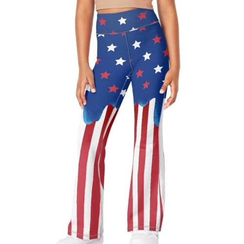 Image of Girls Flare Leggings 5-14T Cute Bell Bottoms for Girl Yoga Pants for Gym