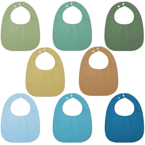 8 Pack Waterproof Baby Teething Bibs Cover