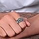 KONFEN Ring Verstellbar Silber Herren, Fidget Ring Kreuze Ringe Offen Verstellbare Men, Zeigefinger Ringe Fußringe Zweifingerring Vintage Retro Modeschmuck für Männer Herr Man Frauen Unisex