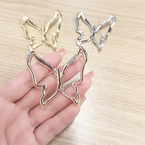 Image of Dainty Butterfly Silk Scarf Ring Brooch for Women Elegant Rhinestone Crystal Shawl Scarves Buckle Wrap Clip Exquisite Costume Accessories Decoration Wedding Holiday Jewelry