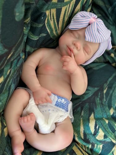 Muñeca bebé silicona realista 45 cm boca abierta miniatura 2