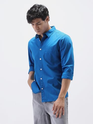 Image of Urbano Fashion Men's Cotton Full Sleeve Regular Fit Casual Solid Shirt