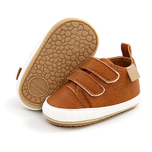 Image of RVROVIC Baby Boys Girls Anti-Slip Sneakers Soft Ankle Boots Toddler First Walkers Newborn Crib Shoes
