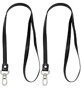 GORGECRAFT 2Pcs Leather Neck Lanyard Key Chain Holder Strap Badges with Metal Swivel Clasps Rings...