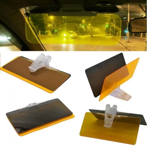 Image of Car Sun Visor, 2 in 1 Universal Day and Night Anti-Glare Visor Sun Visor Extender, Visor Blocker, Night Vision Anti-Dazzle Windshield Driving Visor, UV-Filtering Eye Protector for SUV