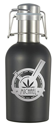 Visol Black Matte 32oz Beer Growler with Free Personalized Engraving