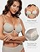 Wingslove Women's Push Up Bra Deep V Plunge Underwire T-Shirt Bra Multiway 2 Cups Up(Elephant Grey,36B