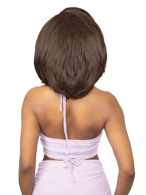 Janet Collection Remy Illusion Easy N Swift Doha Half Wig - Prime Unimix - Forehead Cap - Deep & Wide Comb (FS1B/BURG)
