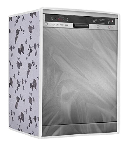 Image of Amazon Brand - Umi. Dishwasher Cover Suitable for Bosch of 12, 13, 14, and 15 Place Setting (63cmsX63cmsX81cms, Half White & Grey)
