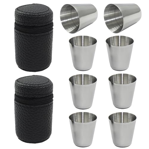 Unlorspy Stainless Steel Shot Cups, 8Pcs, 30ml (1oz)