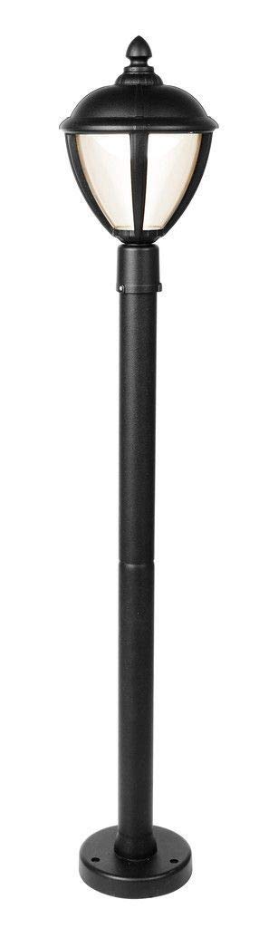 Lutec Unite Lampada da Esterno a LED Integrato, 9 watts, Nero, 16.5 x 98.5 cm