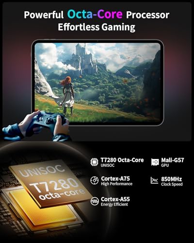TECLAST Android 16 T65 13.4 inch Large Tablet, 20GB+128GB,120Hz 1920x1200 IPS Display,2.2Ghz Octa-Core Processor,10H 8000mAh Battery, 2.4GHz+5GHz WiFi,4G LTE,GPS, 3.5mm Headphone Jack for Music Lovers