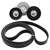MOTOKU Belt Tensioner and Serpentine Belt for Jeep Commander 2008-2010, Grand Cherokee 2008-2010, Dodge Dakota 2008-2011, Durango 2008-2009, Ram 1500 2008-2012, Chrysler Aspen 2008-2009 3.7 4.7