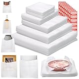 160 Pcs Packing Moving Foam Pouches & Sheets, 5 Sizes Cushion Foam Wrap Pouches with Fragile Stickers for Protect Dishes Cup Glasses Storage Supplies (7.8X7.8