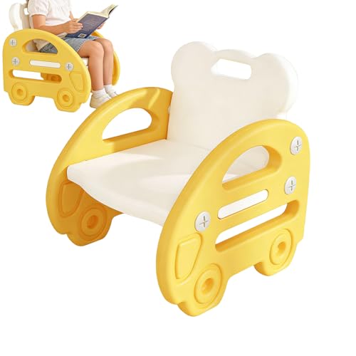 Filvczt Silla pequeña para niños - Asiento Resistente con Respaldo | Silla con Respaldo Infantil con Forma de Coche,para Exterior jardín Camping Comedor Estudio hogar Escuela guardería jardín de
