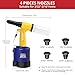 JUSTOOL Heavy Duty Pneumatic Rivet Gun 3097lbs Air Rivet Gun Set-3/32