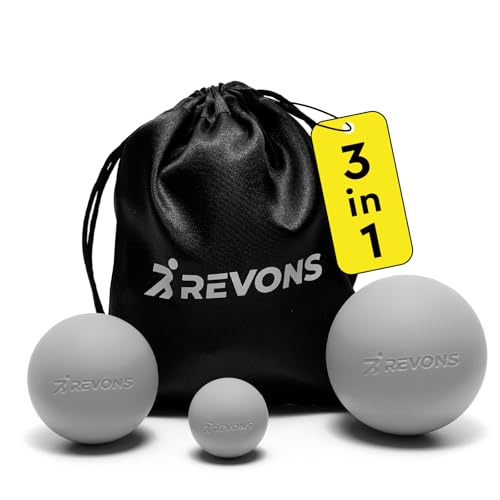 3 in 1 Massage Ball Set - Lacrosse Balls for Myofascial Release, ...