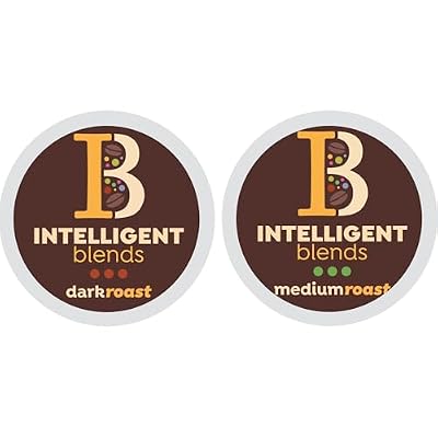 Intelligent Blends Dark Roast & Medium Roast Coffee Pods Variety Pack, 32 ct, Single Serve Pods 100% Arabica Coffee, Compatible with Keurig K Cups Maker