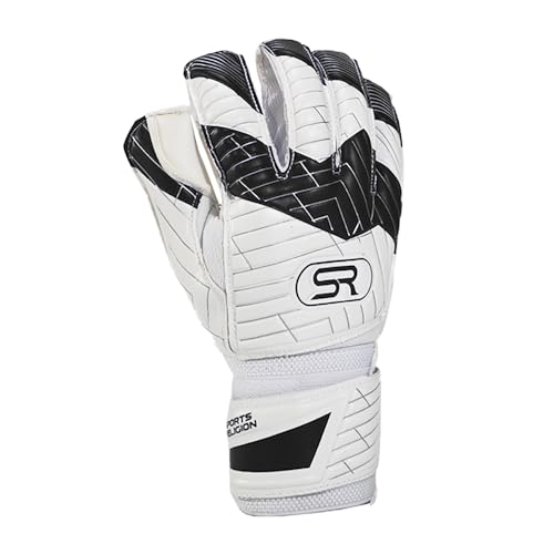 Luva De Goleiro Futebol Campo Pró C/Hastes - Latex Alemão (10, Preto)