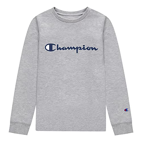 Champion Boys Long Sleeve Tee Shirt Kids Tops (Oxford Heather, Large) #TOP6