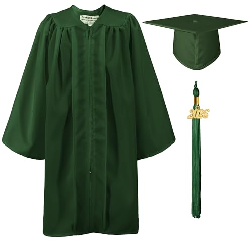 GraduationMall Matte Kindergarten & Preschool Graduation Gown Cap Set with