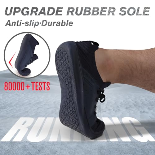 Image of relxfeet Men's Barefoot Shoes Minimalist Cross-Trainer Shoes Wide Toe Walking Shoes Zero Drop Sole Trail Running Sneakers