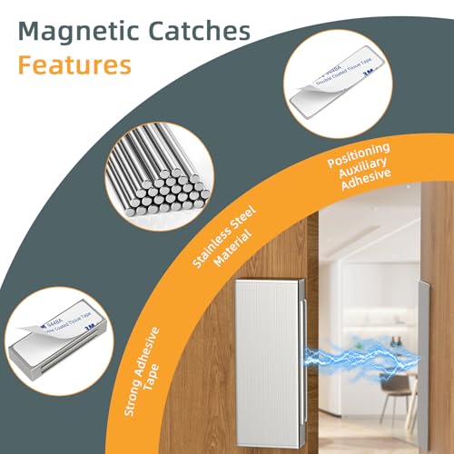 Tür Magnet Selbstklebend 12kg Magnetschnäpper Stark Jiayi 2 Stück Magnete für Schranktüren Türmagnete für Möbel Stark Magnetverschluss Schrank Magnete Schrankmagnete Schubladen Magnet Türschließer