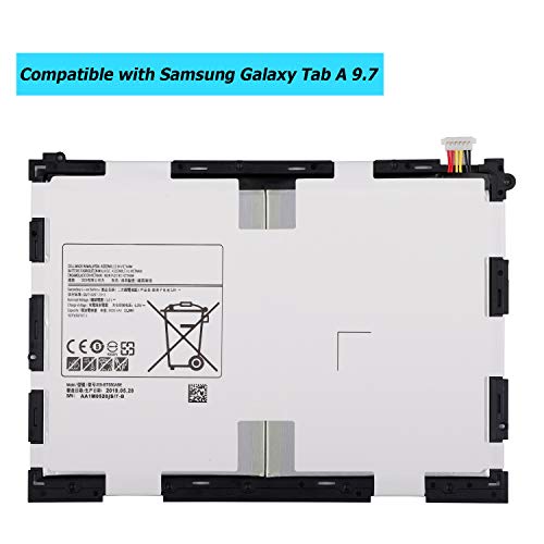 image for Vvsialeek EB-BT550ABE EB-BT550ABA Replacement Battery with Galaxy Tab 